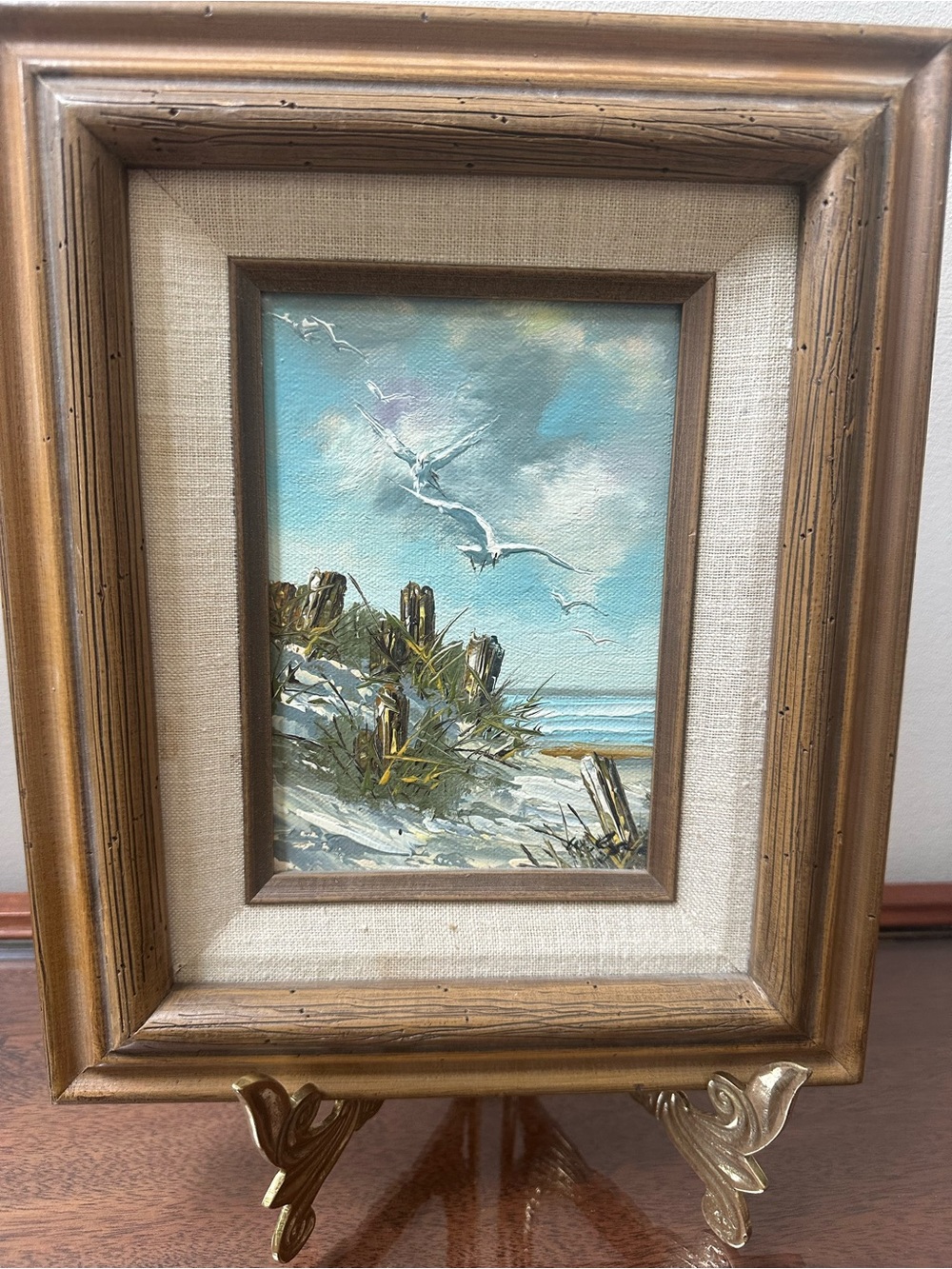 Vintage Seascape Oil Painting